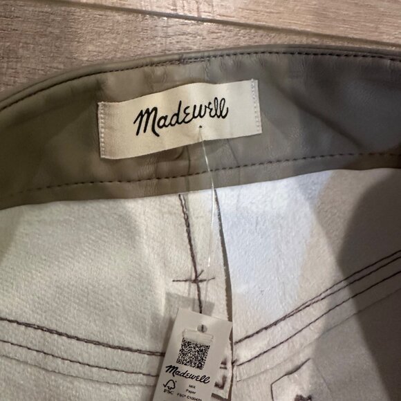 MADEWELL WOMENS PERFECT STRAIGHT HIGH RISE FAUX TAN LEATHER PANTS NEW SIZE 29 - Picture 6 of 13